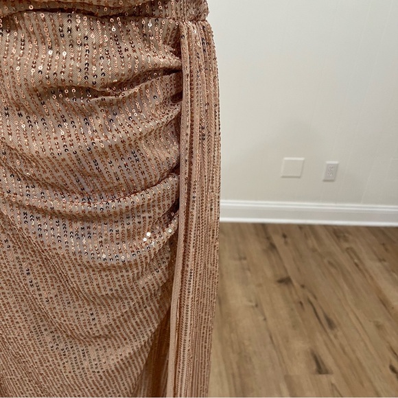 FAERIESTY Embellishment: Rose Gold Sequin Evening Dress - Picture 6 of 16
